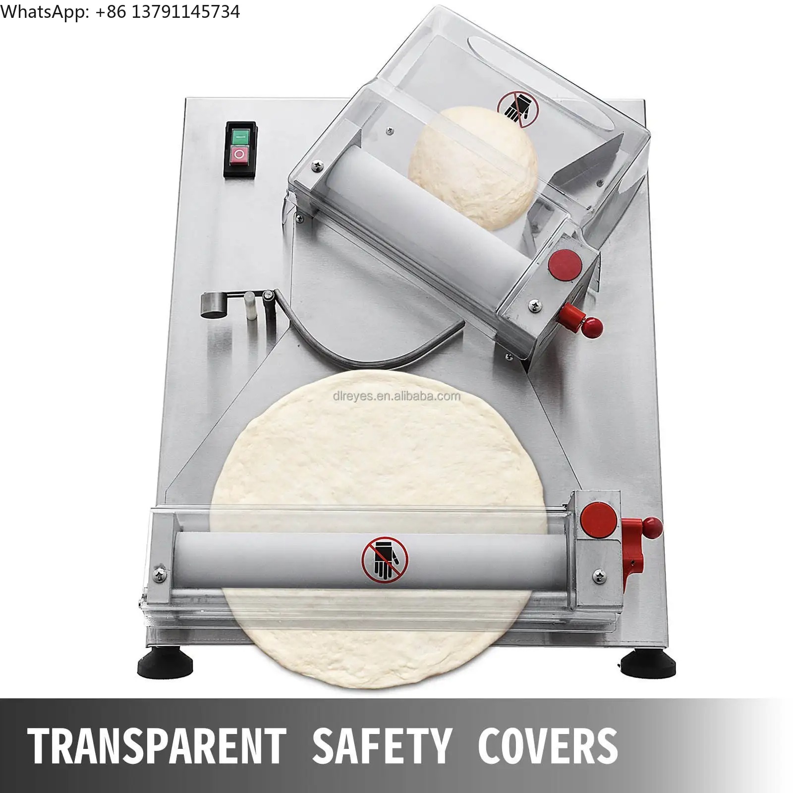Pizza Conveyor Oven - Manual Small Dough Roller Sheeter Machine