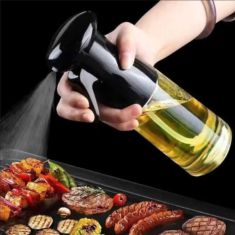 Commercial Kitchen Sprayer - 1PCS Black Transparent Kitchen Oil Bottle
