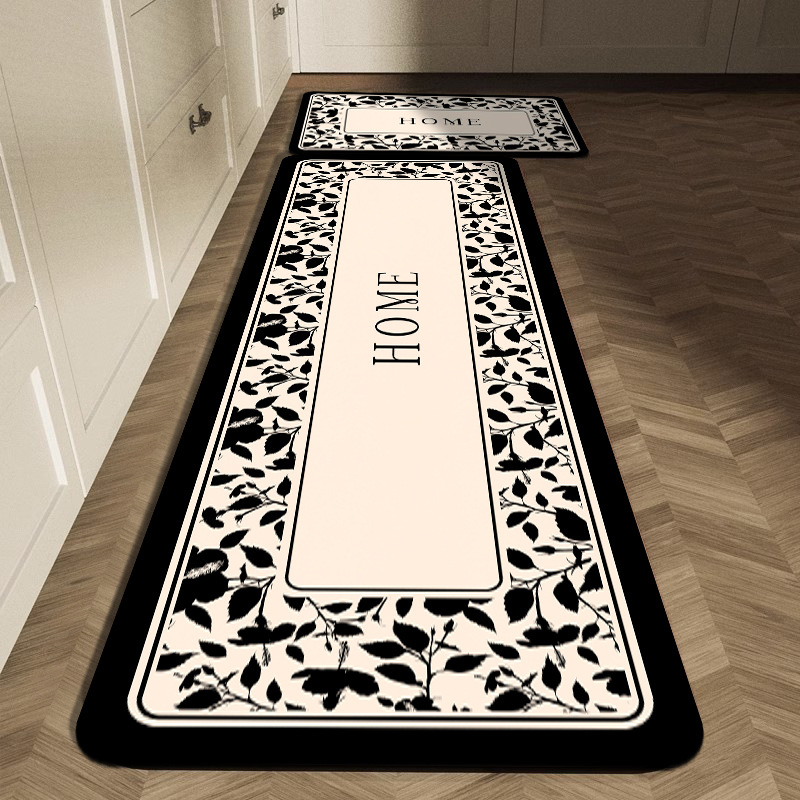 Commercial Kitchen Tile - Black White Geometric Tile Kitchen Mat