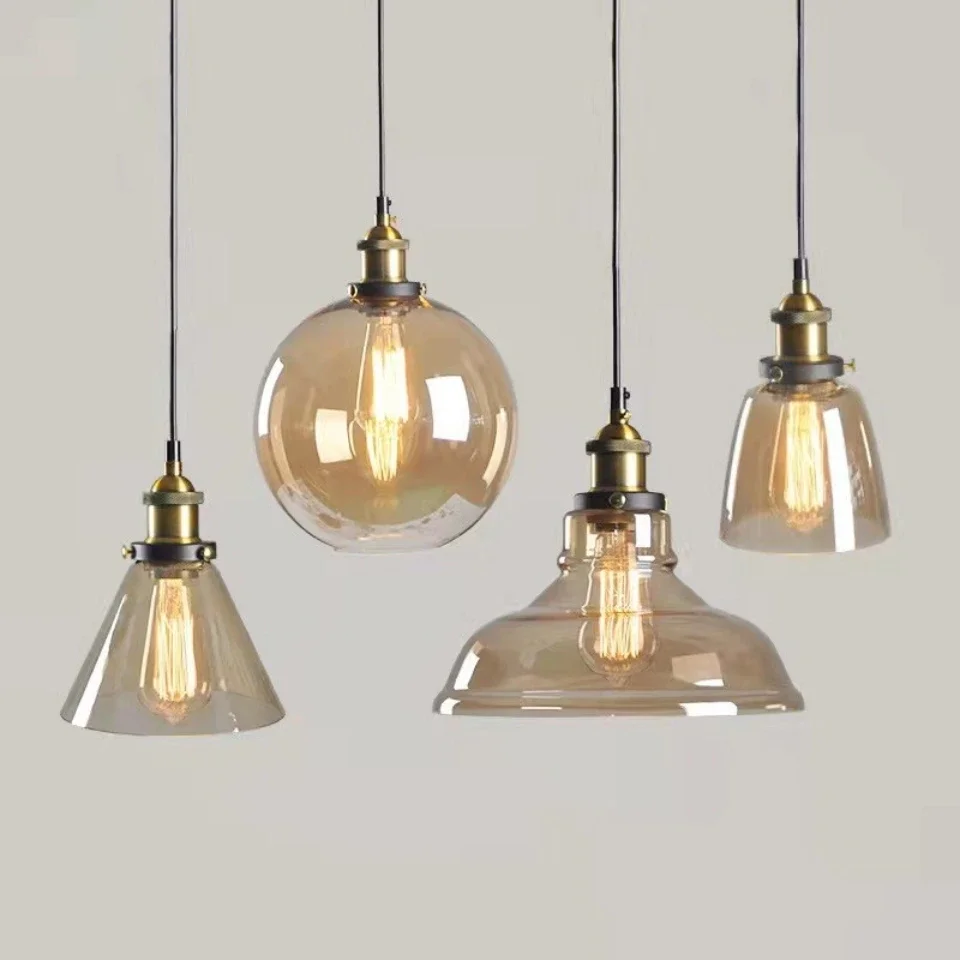 Commercial Kitchen Light - Nordic Retro Style Glass Pendant Lamp
