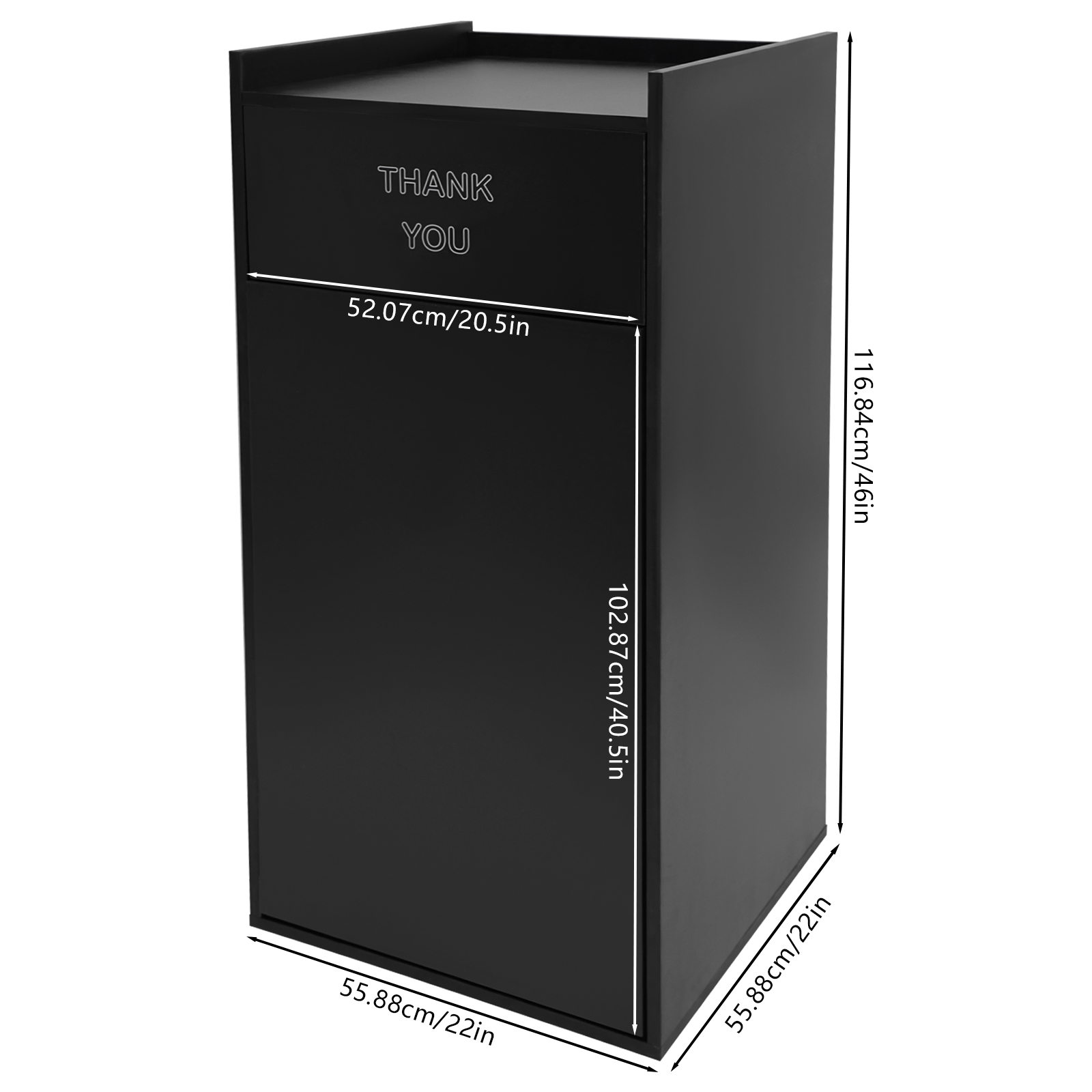 Commercial Kitchen Hardware - 40 Gallon Commercial Restaurant Trash Can