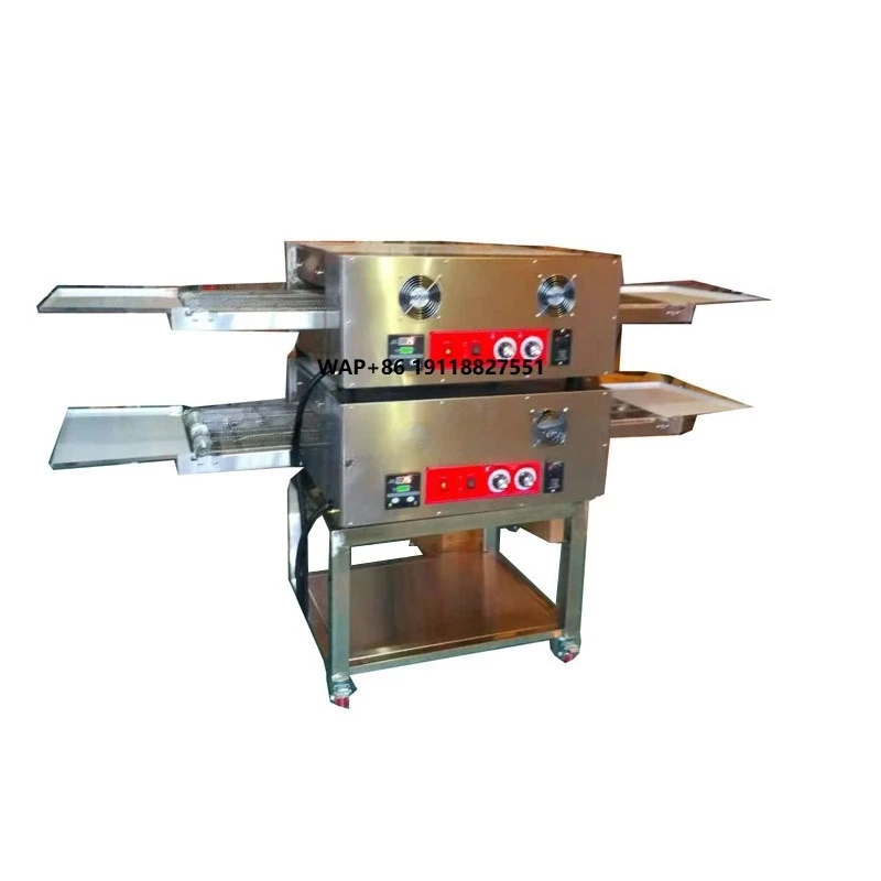Pizza Conveyor Oven - 2-Deck Gas Convection Conveyor Pizza Oven/Track