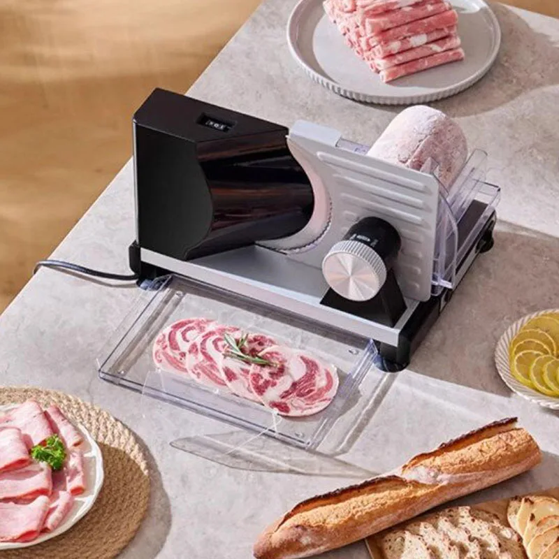 Meat Slicer Machine - Household Electric Meat Slicer Adjustable Thickness