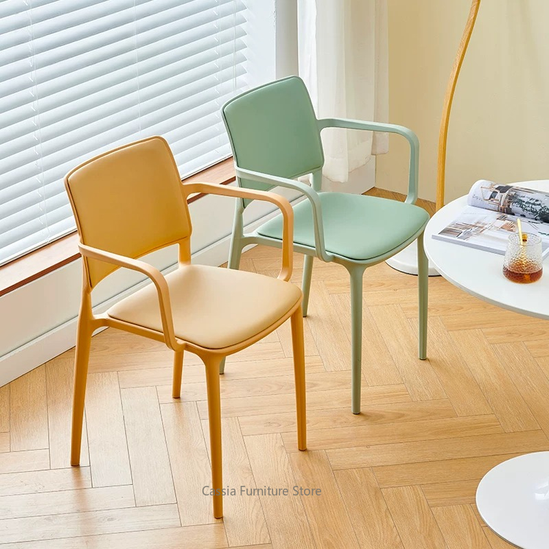 Commercial Kitchen Small Space - Plastic Chair with Backrest for Home