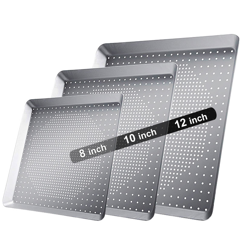 Pizza Conveyor Oven - 8/10/12inch Nonstick Square Pizza Crisp Pan