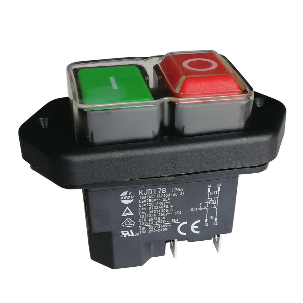 Meat Slicer Machine - KEDU KJD17B 4-Terminals Electromagnetic Pushbutton Switches