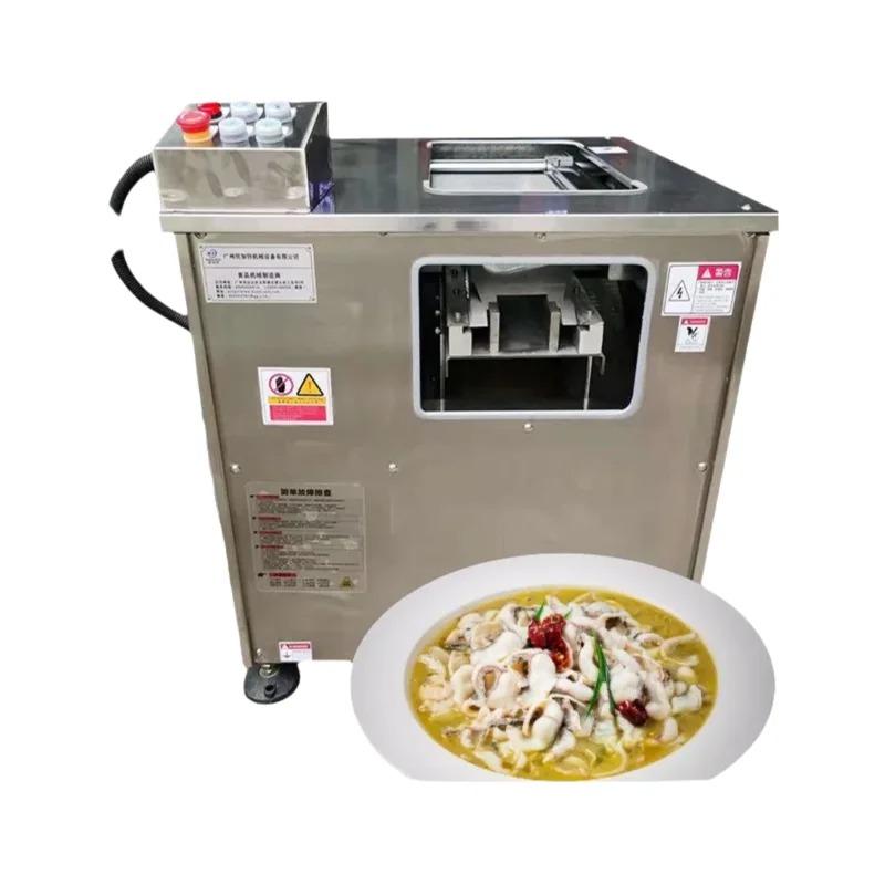 Meat Slicer Machine - Fully Automatic Double-groove Oblique Fish Fillet