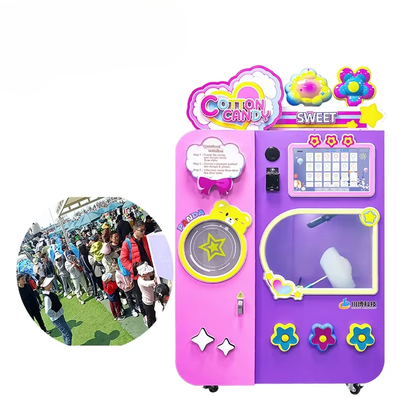 Candy Floss Machine Commercial - Customized Cotton Candy Vending Machine Latest