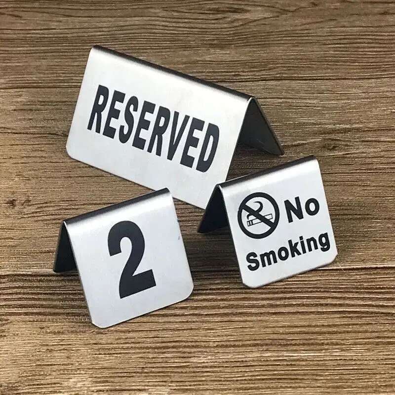 Commercial Kitchen Prep Table - 5pcs Metal No Smoking Warning Sign
