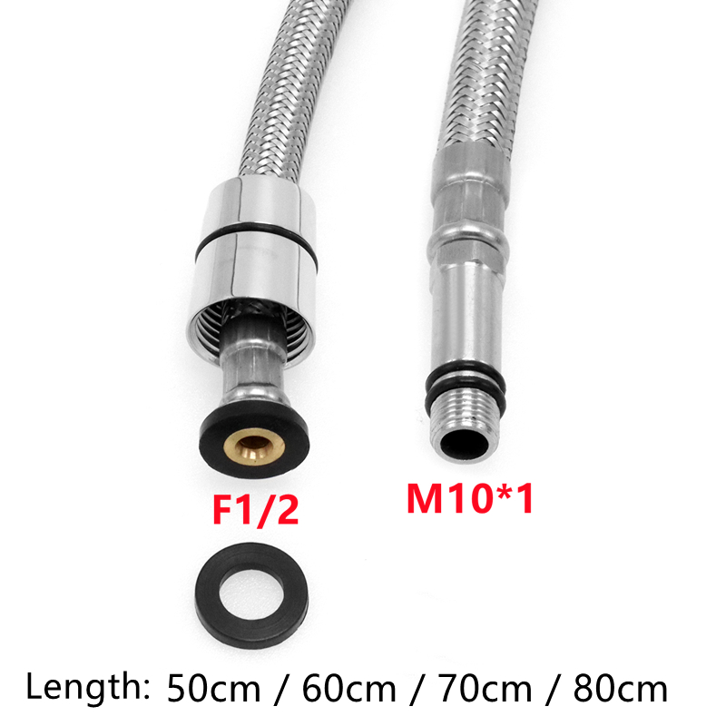 Commercial Kitchen Taps - 50/60/70/80cm F1/2 M10*1 304 Stainless Steel