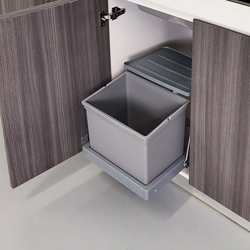 Commercial Kitchen Trash Can - Cabinet Door Link Trash Can, Under