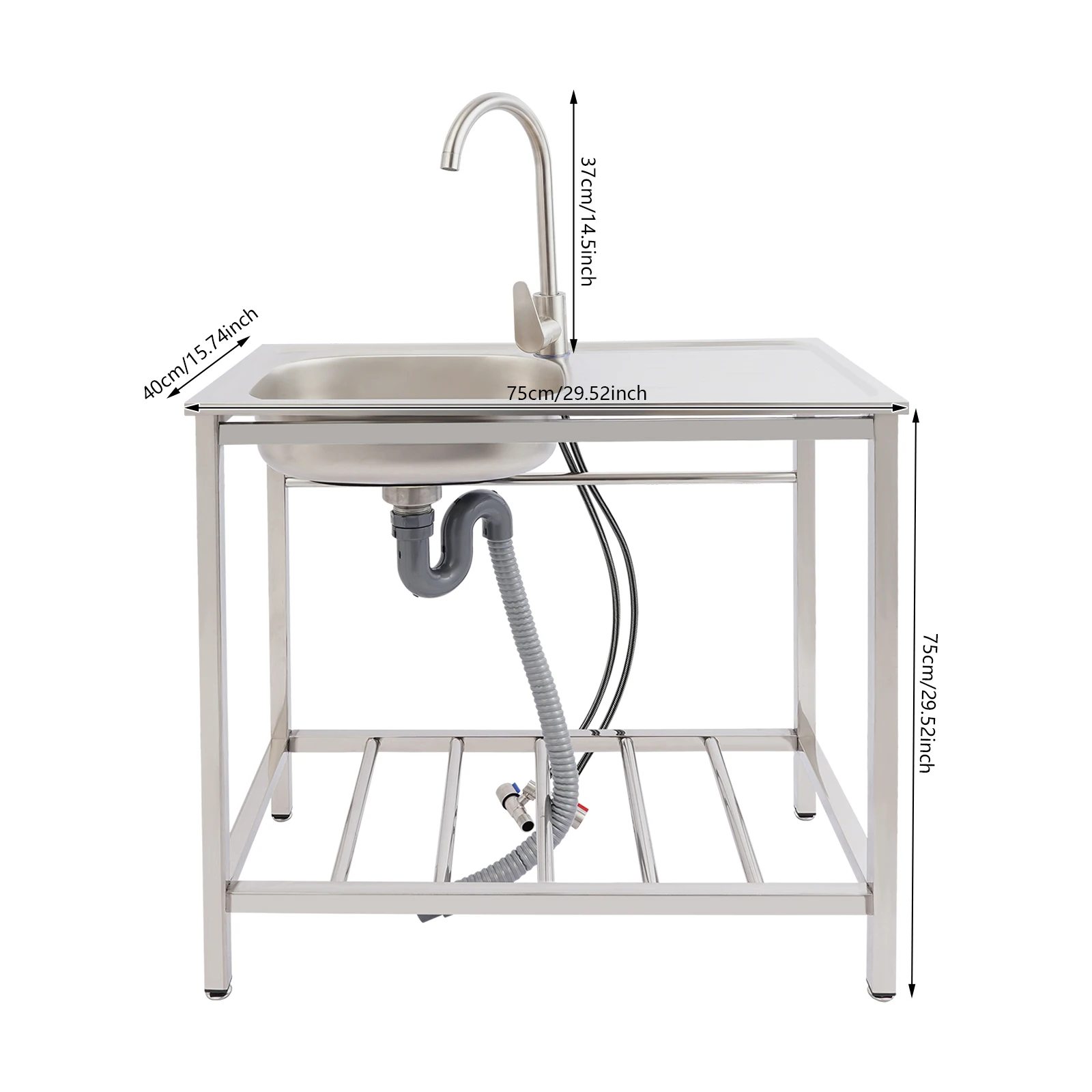 Stainless Steel Sink Free Stan - огляд і ціна Commercial Kitchen Taps