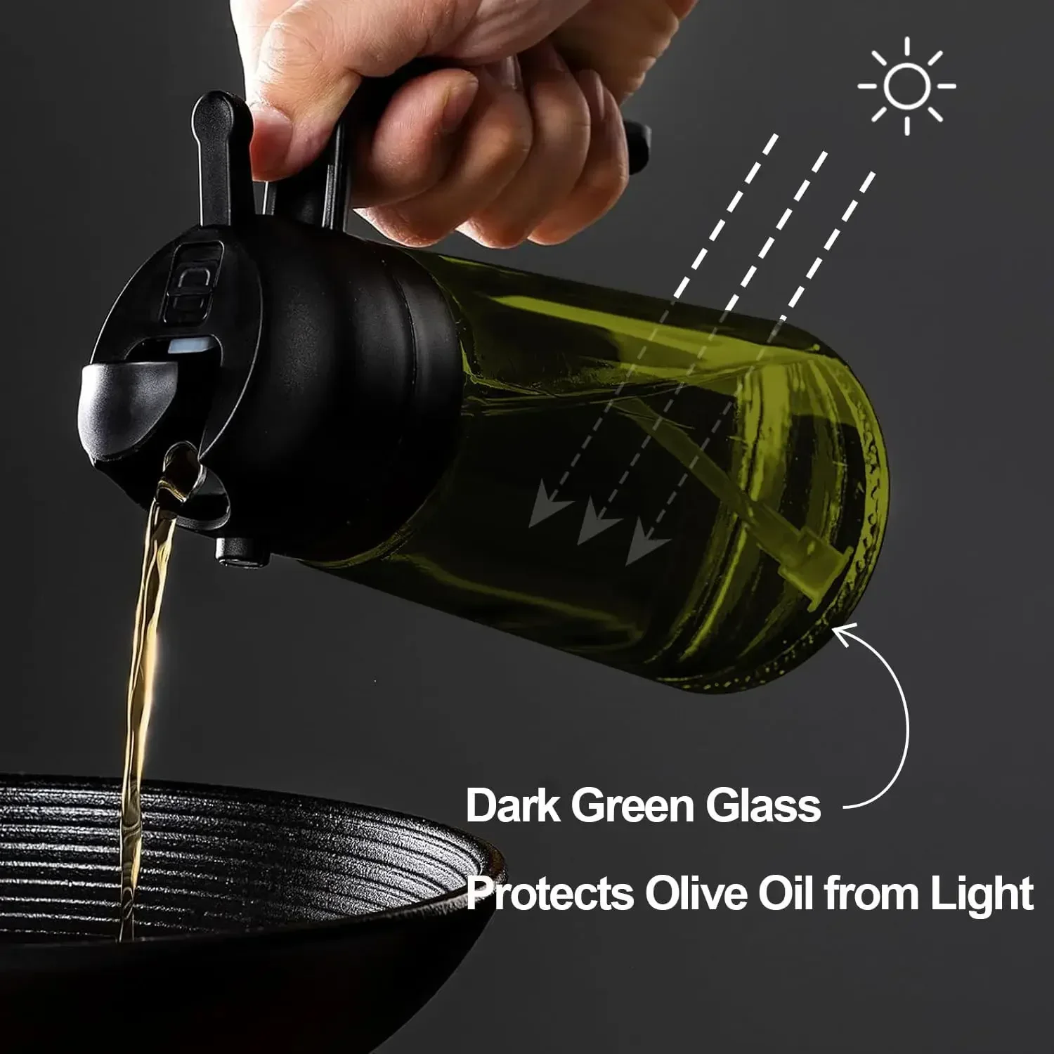 2in1 Black Glass Olive Oil Spr - огляд і ціна Commercial Kitchen Sprayer