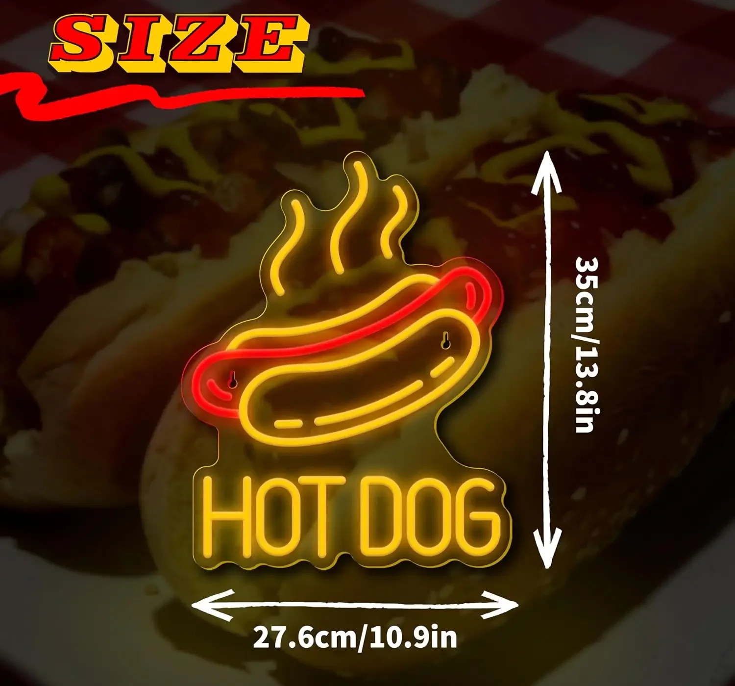 Hot Dog LED Neon Sign for Wall - огляд і ціна Commercial Kitchen Light