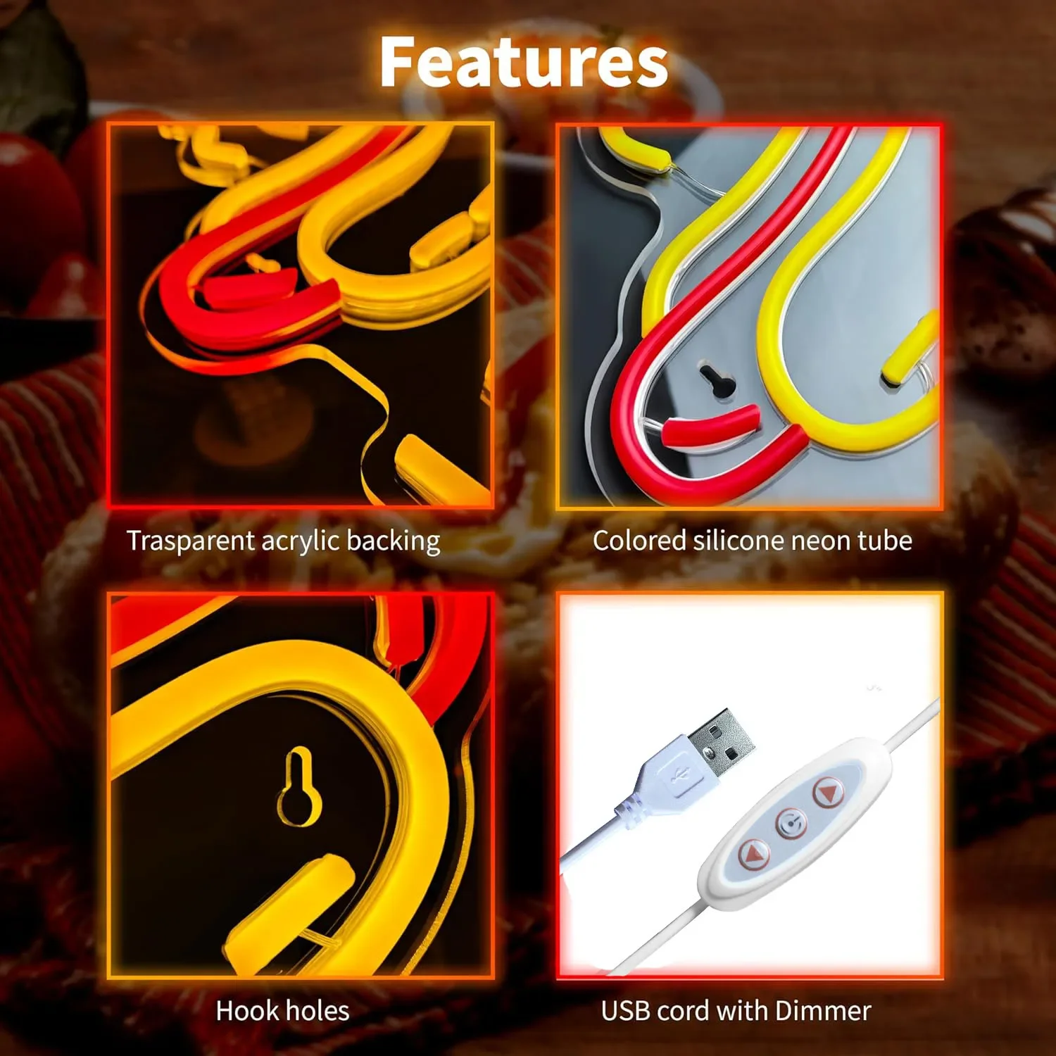 Hot Dog LED Neon Sign for Wall - огляд і ціна Commercial Kitchen Light