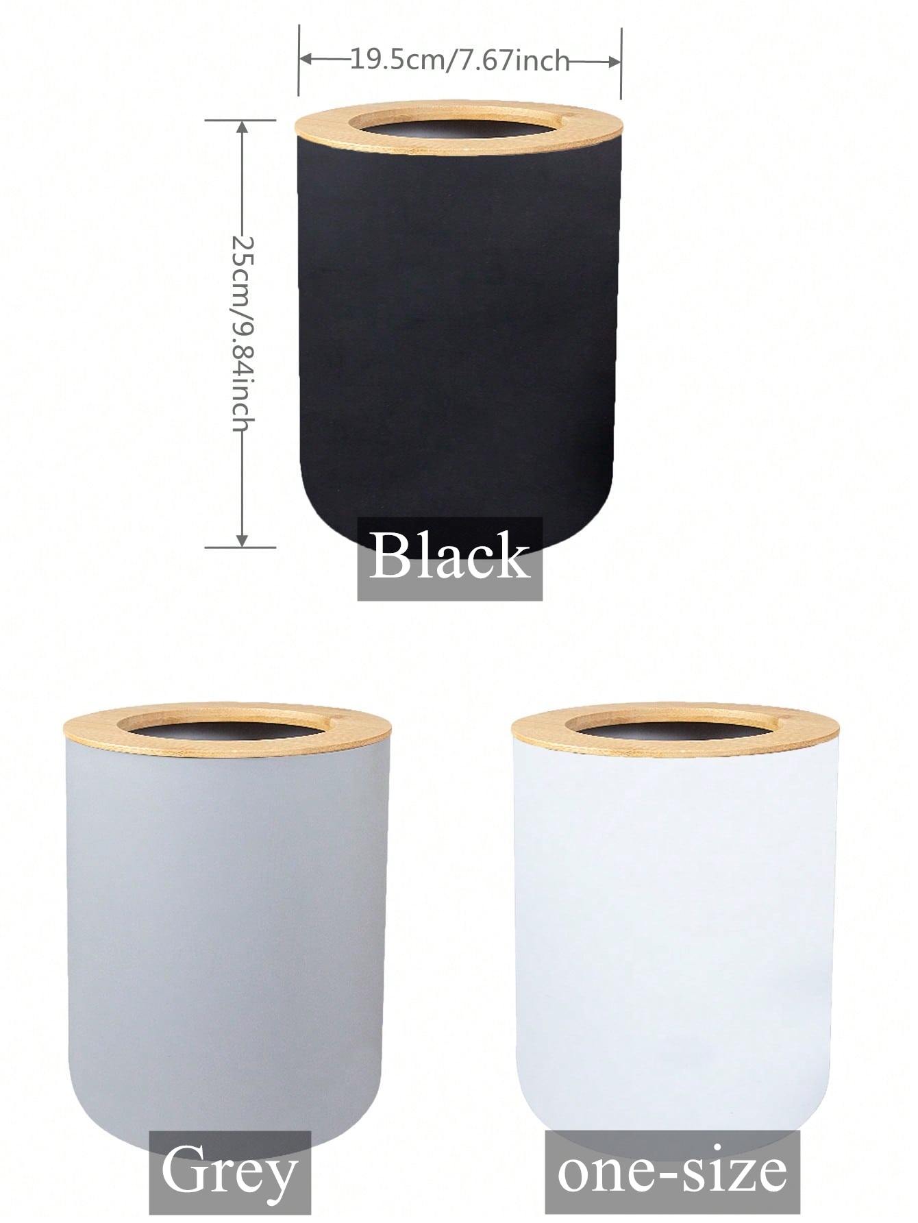 Black Plastic Trash Bin Modern - огляд і ціна Commercial Kitchen Trash Can