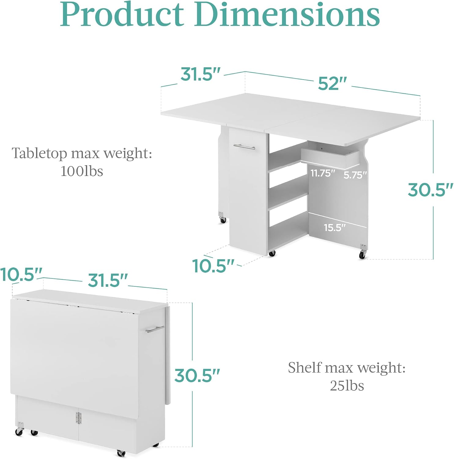Folding Dining Table, Multipur - огляд і ціна Commercial Kitchen Prep Table