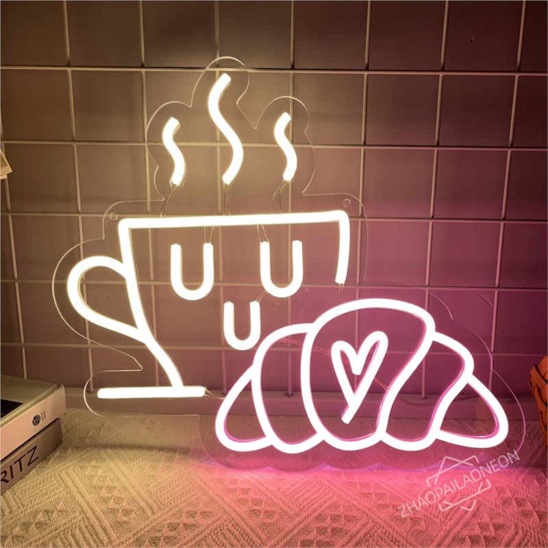 Coffee Bread Neon Sign Croissa - огляд і ціна Commercial Kitchen Light