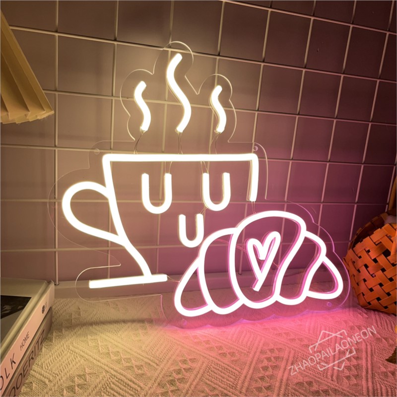 Coffee Bread Neon Sign Croissa - огляд і ціна Commercial Kitchen Light