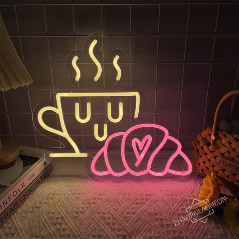 Coffee Bread Neon Sign Croissa - огляд і ціна Commercial Kitchen Light