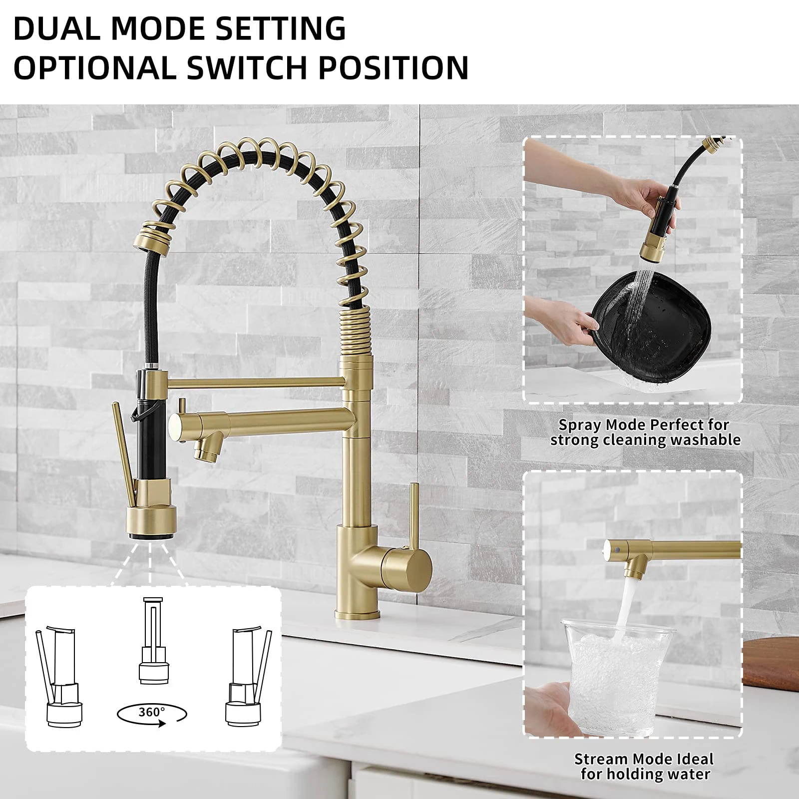 Flexible Kitchen Faucet with P - огляд і ціна Commercial Kitchen Taps