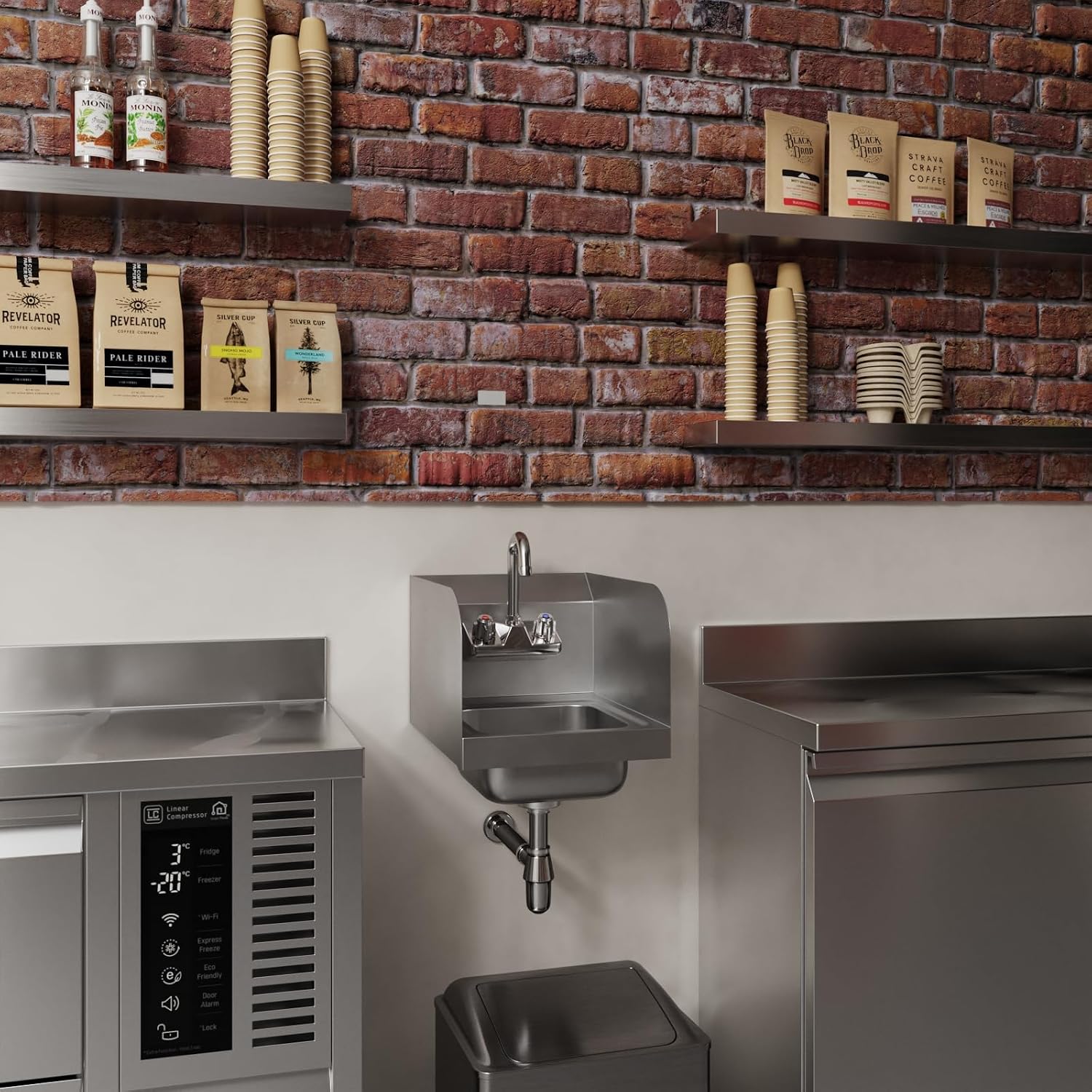 Commercial Wall Mount Hand Sin - огляд і ціна Commercial Kitchen Small Space