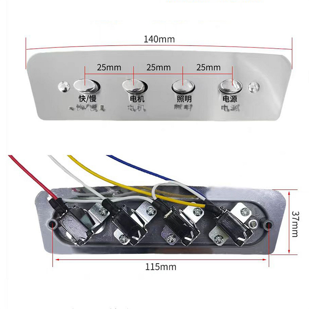 1pc 4-key Push Button Switch C - огляд і ціна Commercial Kitchen Exhaust Hood
