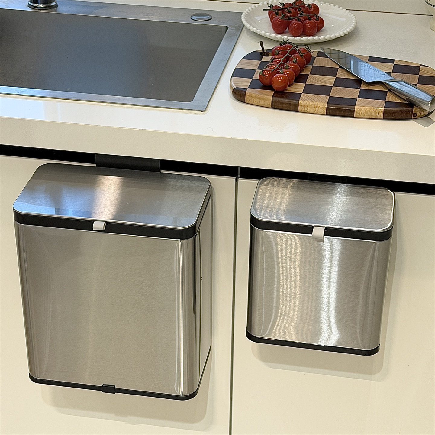 Stainless Steel Hanging Kitche - огляд і ціна Commercial Kitchen Trash Can