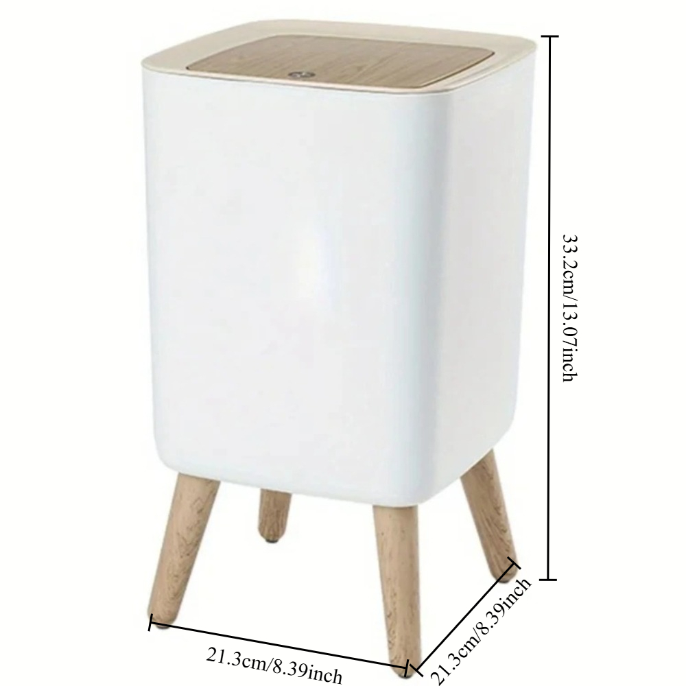 10L White Wooden Garbage Bin w - огляд і ціна Commercial Kitchen Trash Can