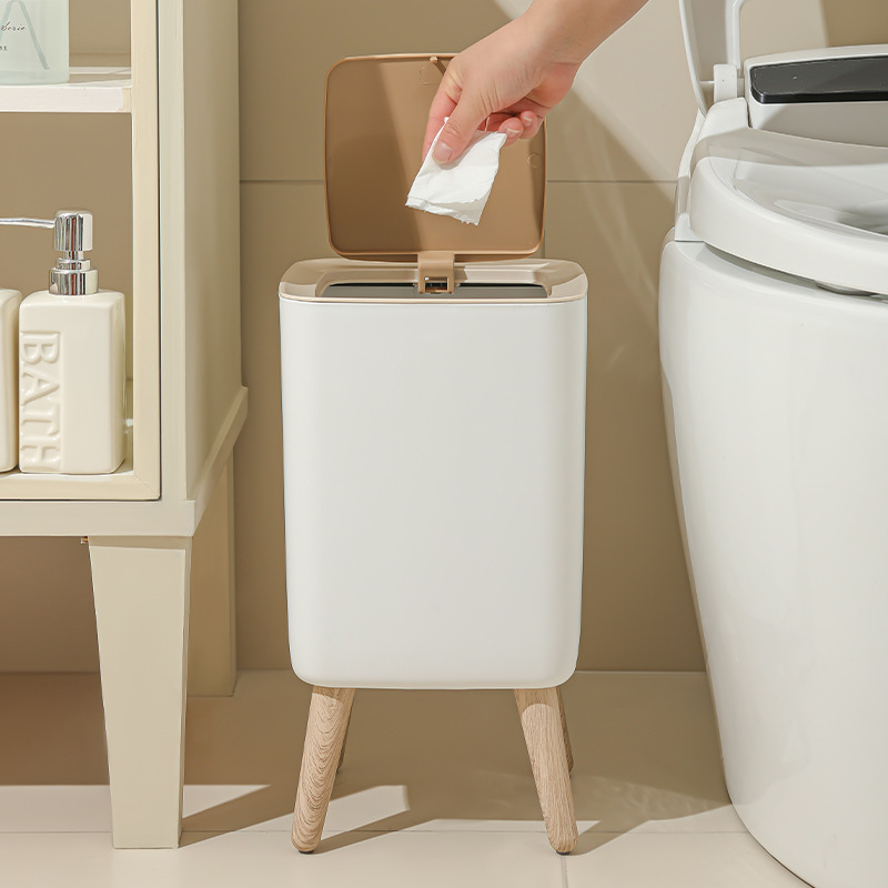 10L White Wooden Garbage Bin w - огляд і ціна Commercial Kitchen Trash Can