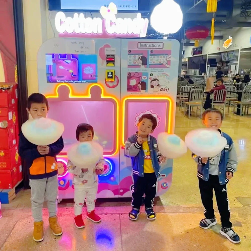Automatic Cotton Candy Vending - огляд і ціна Candy Floss Machine Commercial